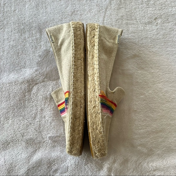 Soludos Pride Fringe Espadrilles Rainbow Slip On Shoes - Picture 9 of 11
